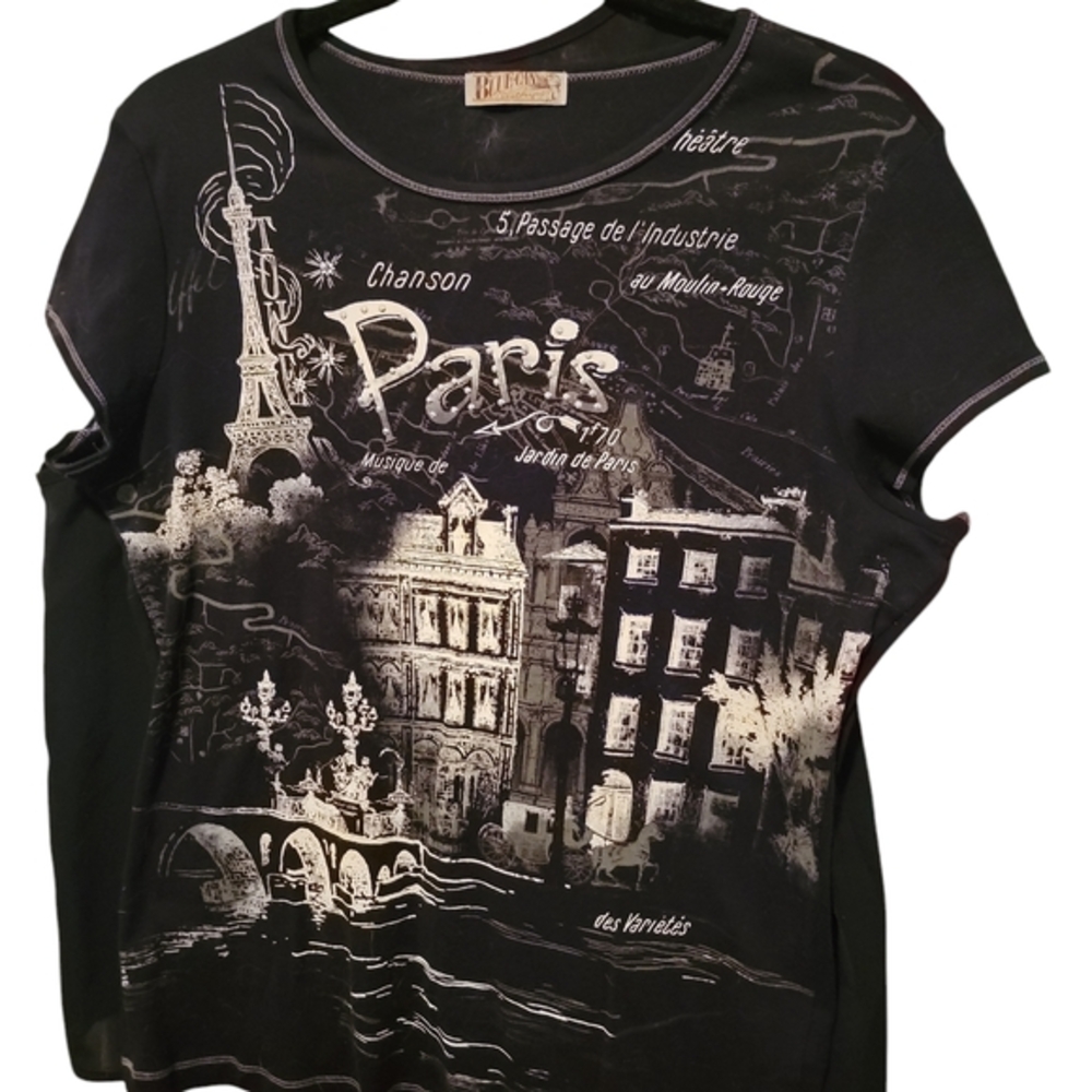 Blue Canyon Paris Graphic Tee - Black and White.